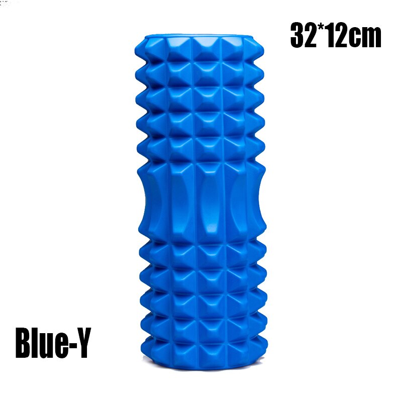 Yoga Foam Pilate Fitness Roller EVA Sports Column Train Gym Physical Massage Grid Floating Trigger Point Therapy Exercise block: Blue