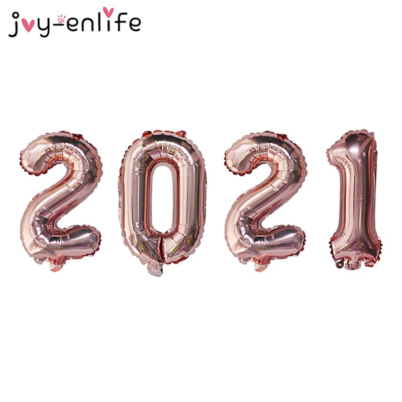 4pcs/lot 16inch Number Foil Balloons Happy Year Merry Christmas Decor Home Year Party Celebration Supplies