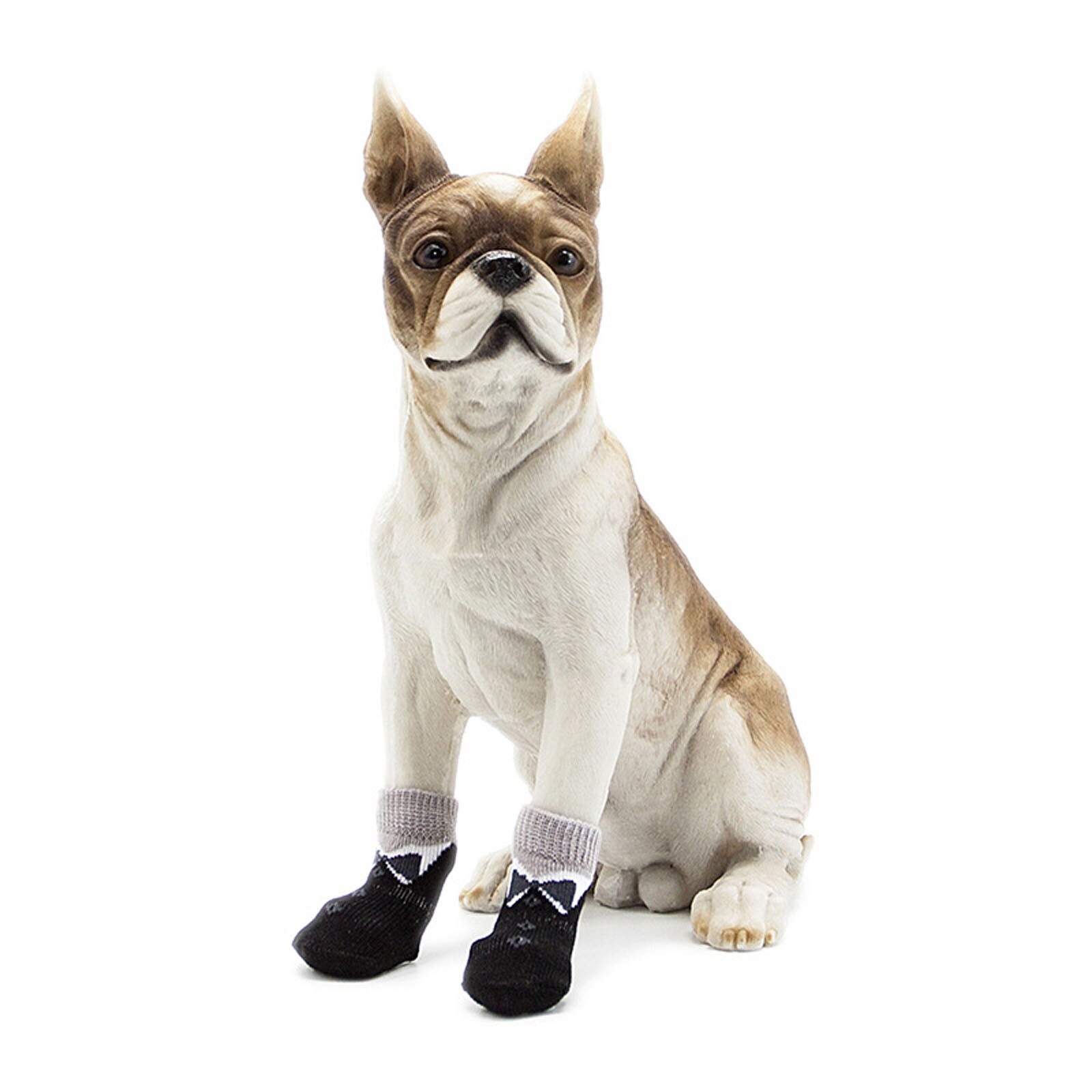 4pcs/set Cute Puppy Dog Knit Socks Small Dogs Cotton Anti-slip Cat Shoes For Autumn Winter Indoor Wear Slip On Paw Protector