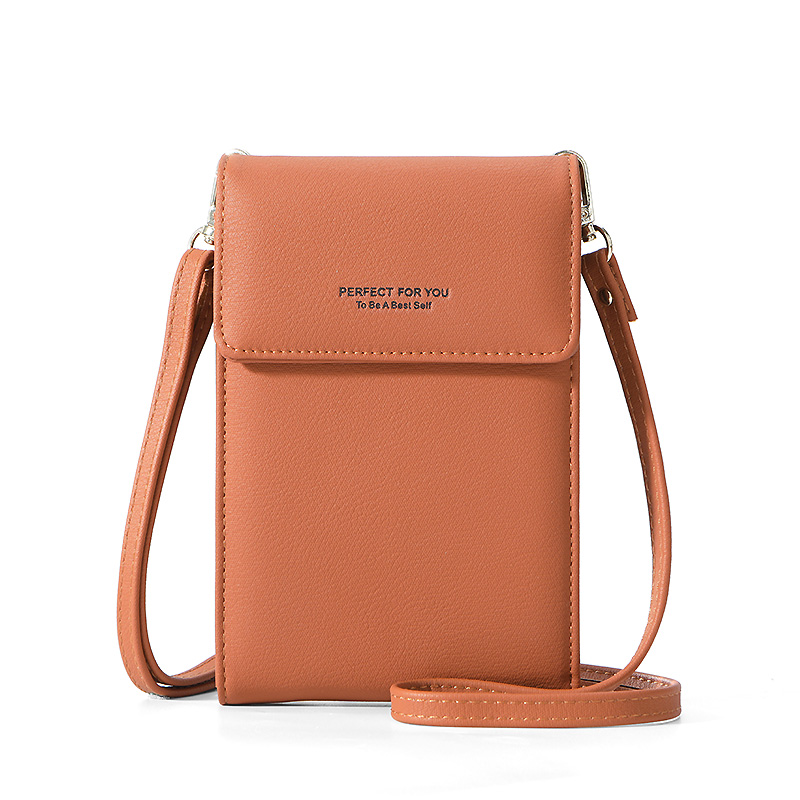 WEICHEN Mini femmes sacs à bandoulière femme téléphone portefeuille femmes sac de messager concepteur petit sac à bandoulière dames portefeuille sac à main: Brown