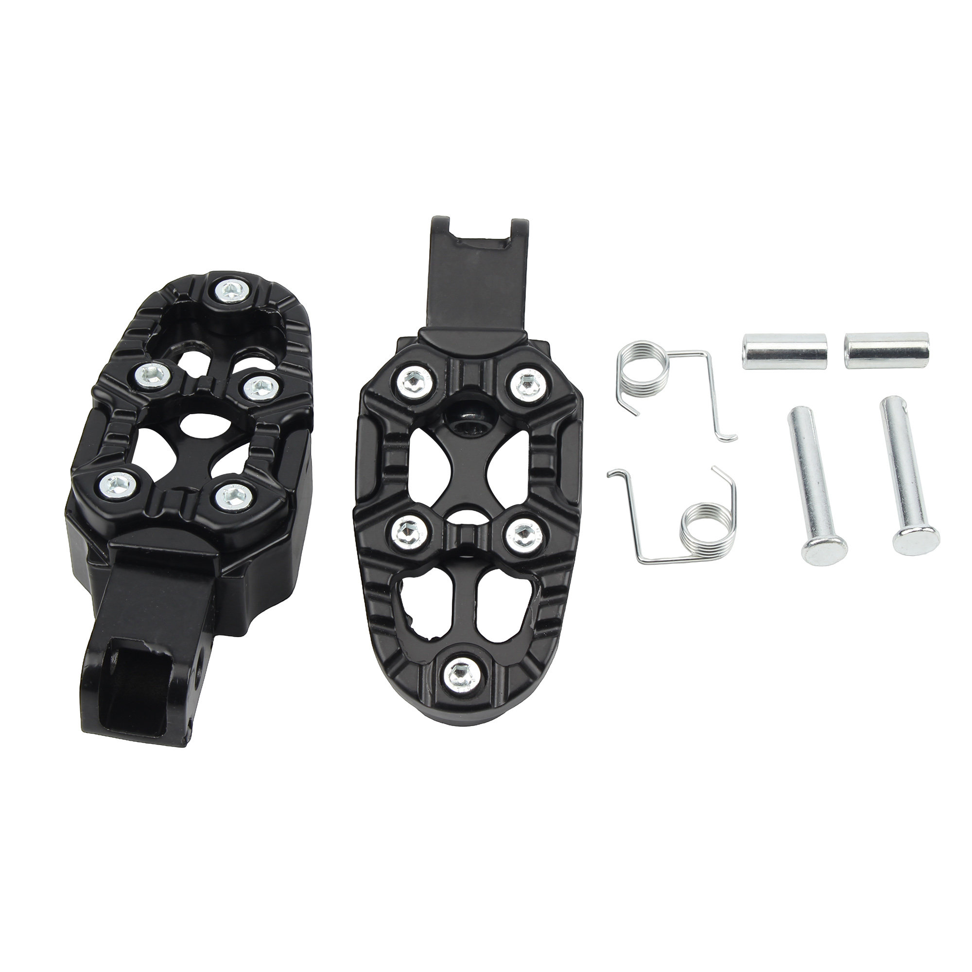 Motorfiets Voetstap Verstelbare Aluminium Antislip Stap Voor Motocross Scooter ATV E-Bike Universele Voetpedalen: Black