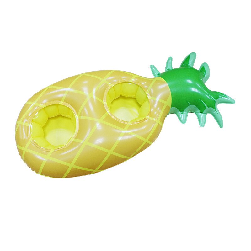 Supporto di Tazza gonfiabile unicorno fenicottero bere titolare Piscina Galleggiante Piscina di Balneazione Giocattolo Ciambella ananas festa sbarra Sottobicchieri: doppio ananas