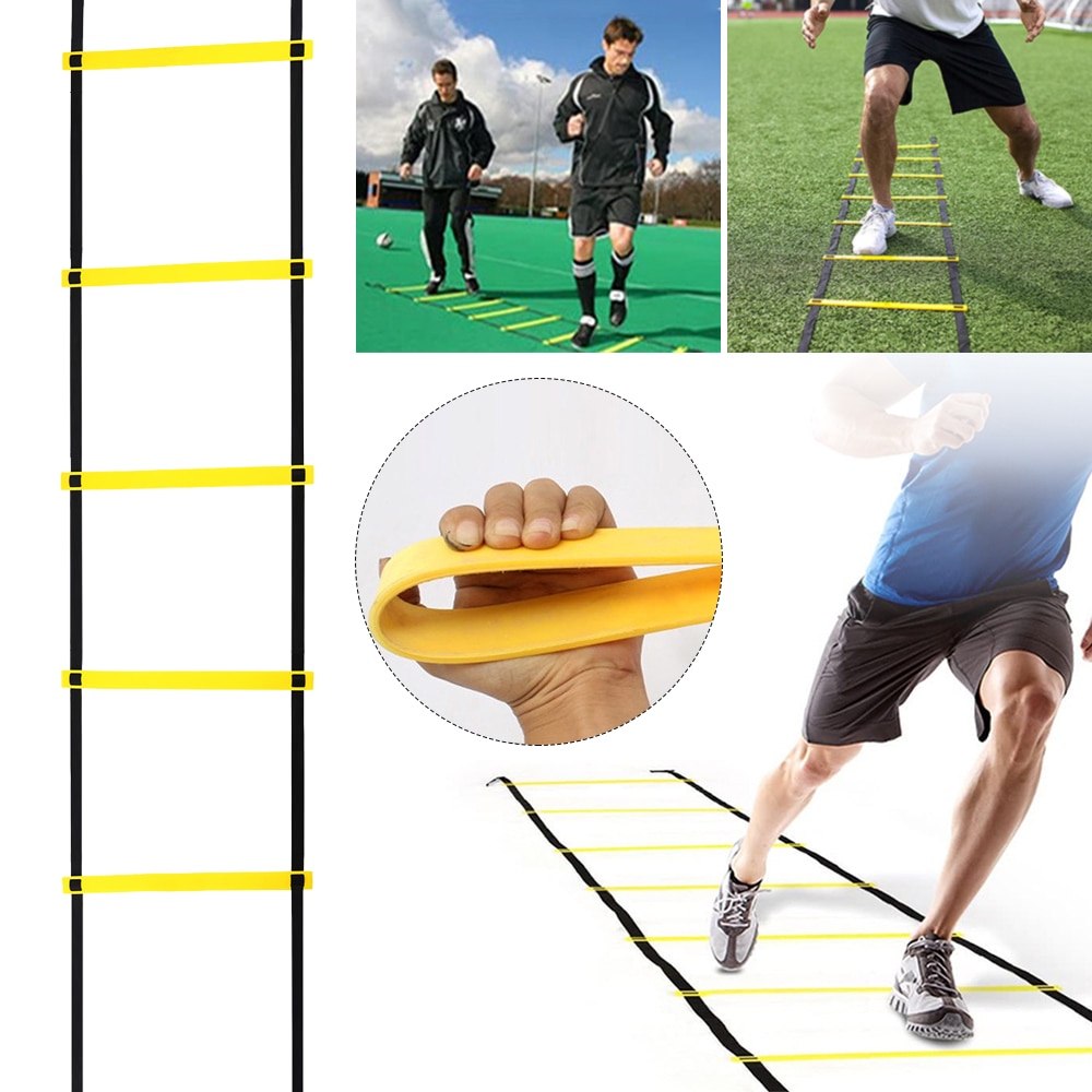 Nylon Riemen Ausbildung Leitern Beweglichkeit Geschwindigkeit Leiter Treppen agil Treppe für Fitness FußBall FußBall Geschwindigkeit Leiter Ausrügestochen