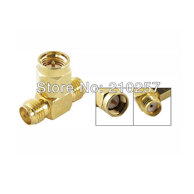 10pcs Sma Male to Female 3 Way Antenna Connector Adaptor