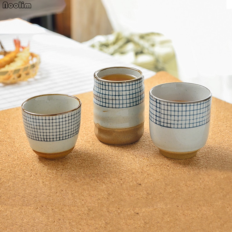 Retro japansk keramisk suppekop groft keramik håndmalet personlighed tekop kaffe vin kopper drikkevarer forsyninger