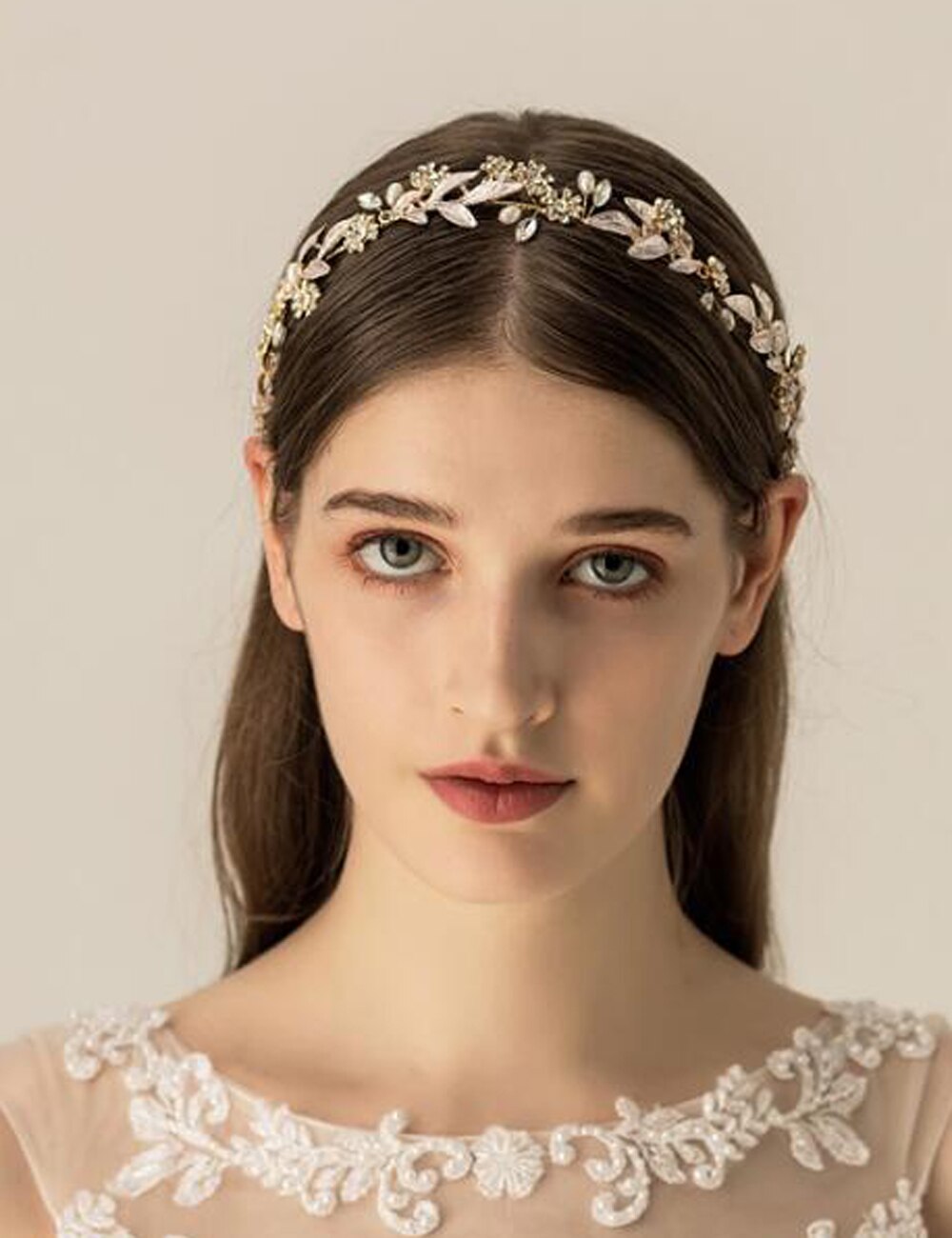 Bandeau de mariée en or bohème, serre-tête en cristal, perle, vigne, fleur, Halo, accessoires pour cheveux de mariage