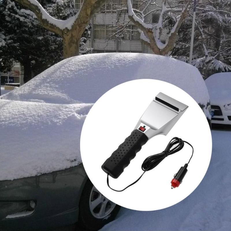 Briquet pelle à neige pare-brise dégivrage | Voiture chauffante électrique 12V, grattoir à glace Automobiles dégivrage pelle à neige, outils de nettoyage