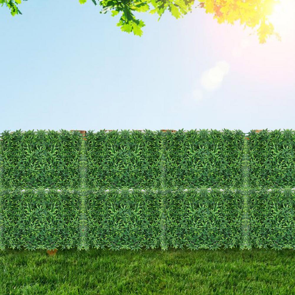60x40CM Artificial Plant Backdrop Panel UV Protected Privacy Hedge Screen Simulation Plant Wall Decor Lawn For Garden Decoration