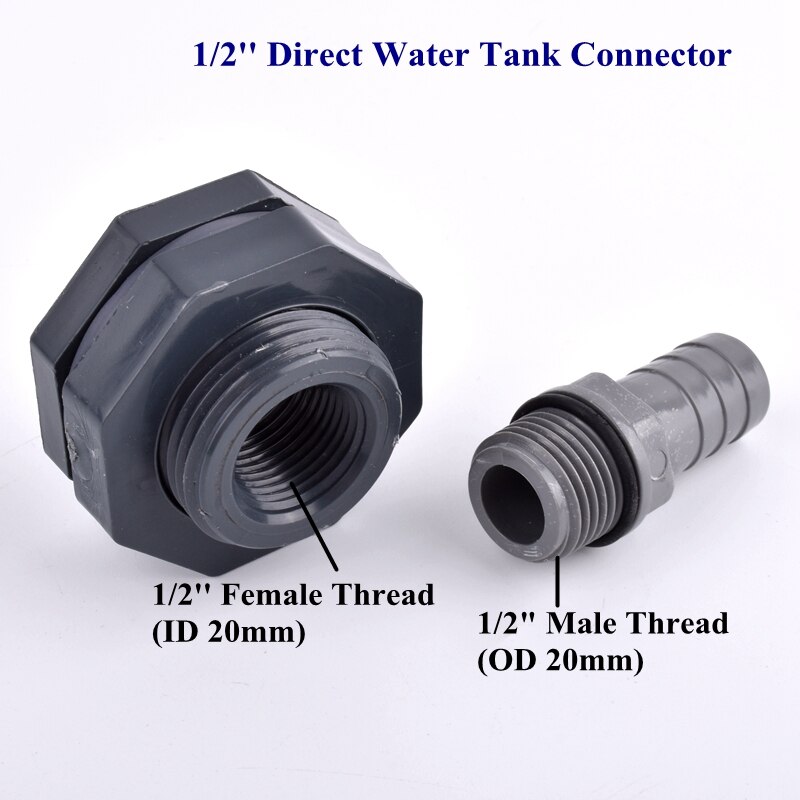 1/2" To 8mm~16mm PVC Water Tank Connector Pagoda Direct Set Garden Irrigation System Silicone Hose Joints Aquarium Tank Joint