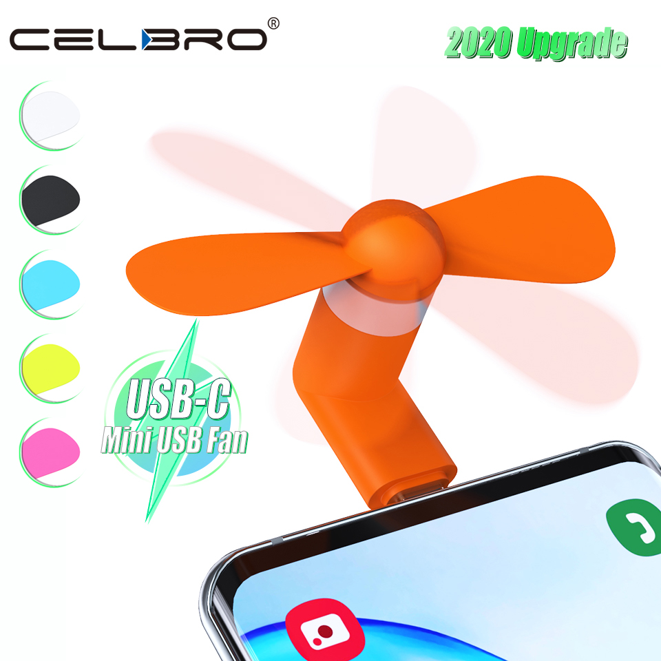 USB-C Cute Portable Flexible Mini Type C Fan Bendable removable Type-C Gadgets Low power for Powerbank Phone for Samsung Laptop