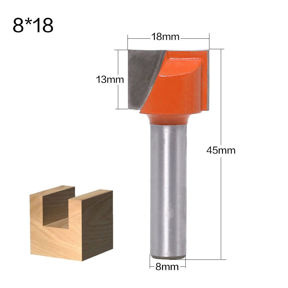 VACK 6/8mm Shank Cleaning Bottom Bit Engraving Wood Cutter Solid Carbide Milling End Mill 18mm 20mm 30mm 32mm Woodworking Tool