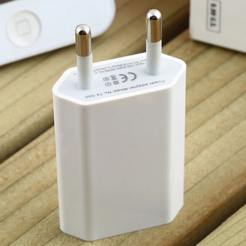 Adaptador de cargador de pared USB para teléfono móvil, herramientas de carga para iPhone 11 XS MAX Samsung HUAWEI Xiaomi Mi 9, 1A, blanco