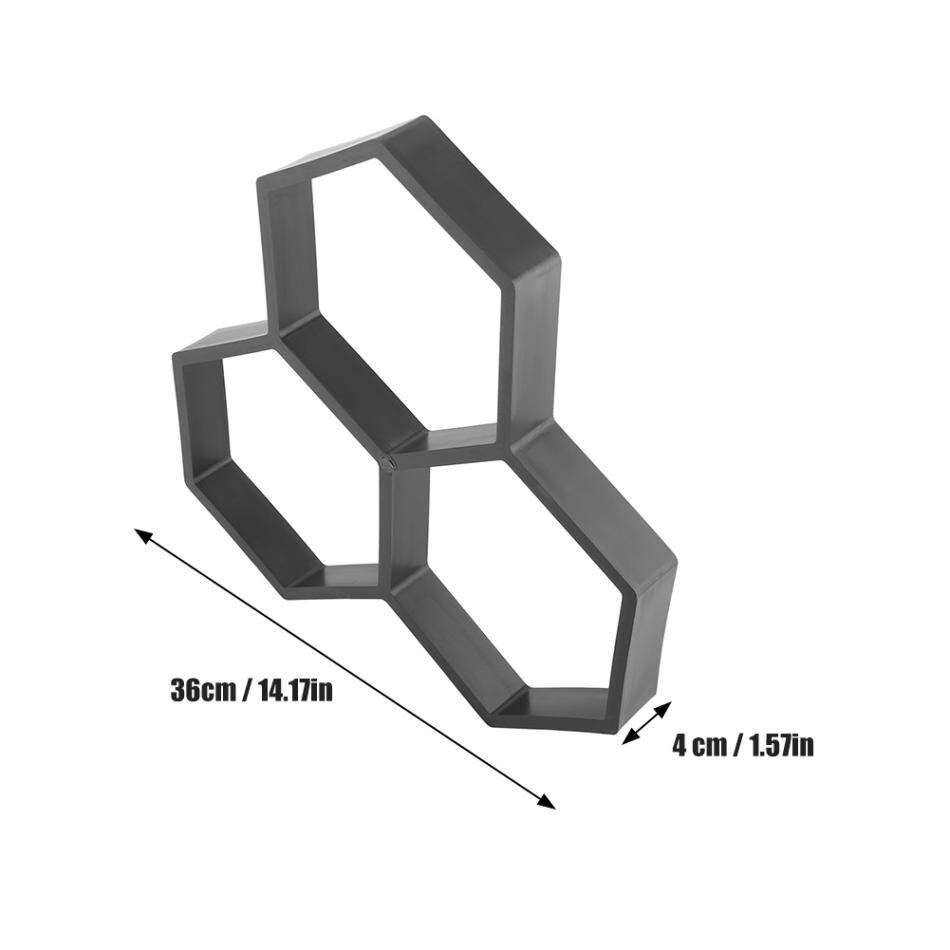 Brick Mold Bestrating Path Maker Tuingereedschap Hexagon Bestrating Beton Mold Diy Tool Abs Zwart Meer Exotische Mooier.