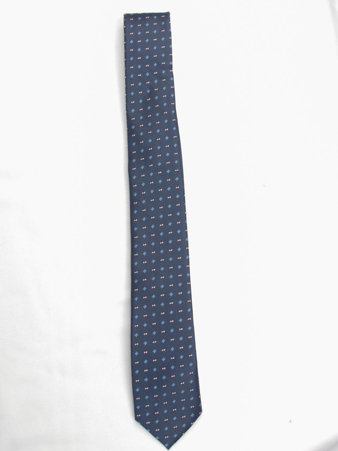 navy dual color dot pattern tie with patterned skinny ties men