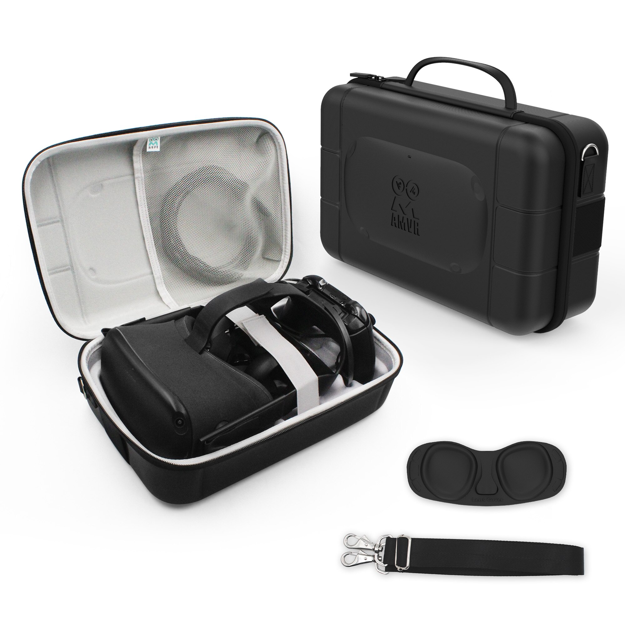 Leather Travel Storage Case for Oculus Quest VR Gaming Headset and Touch Controllers Accessories Waterproof Carrying Bag