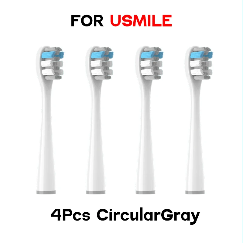 Toothbrushes Head Suitable for All Models of Usmile Brand Electric Toothbrushes Independent Vacuum Packaging: Silver
