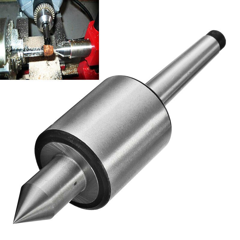MT1 de precisión en Directo Centro Cono Morse Triple Acero de cojinete de Arbor máquina giratoria herramienta para torneado de alta velocidad trabajo CNC