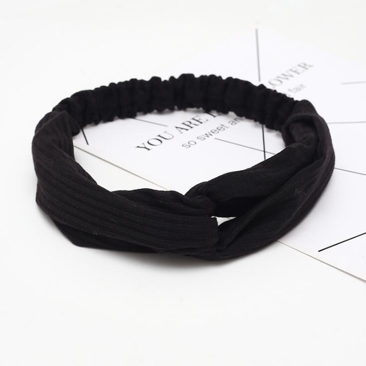 Diadema Lisa para mujer, turbante elástico para la cabeza, accesorios para el cabello para mujer, bandas para el cabello a rayas: G