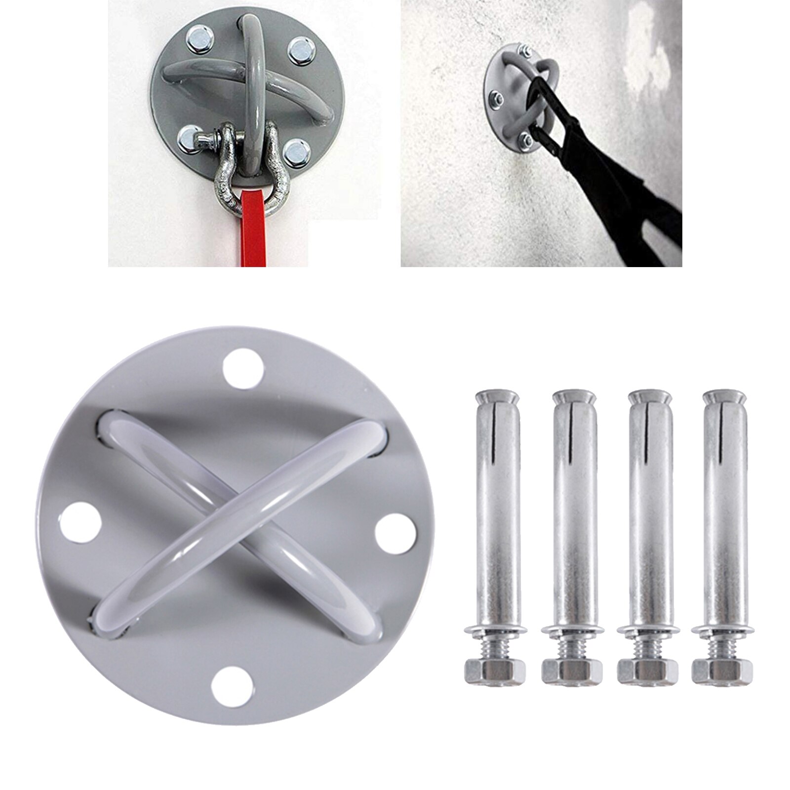 Strong Yoga Ceiling Hook Wall Mount Anchor Aerial Yoga Bracket Screws Hardware