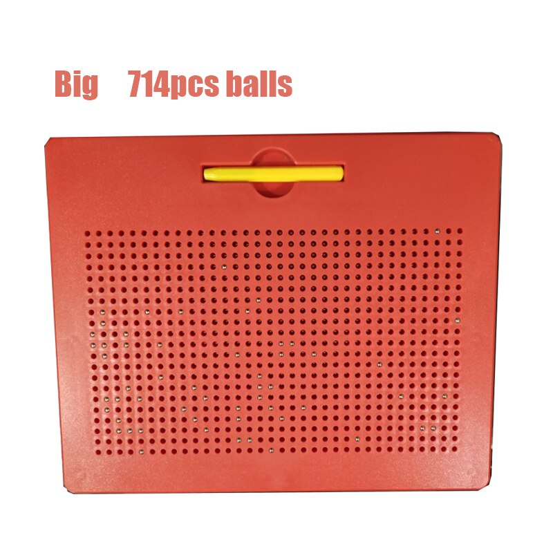 Magnetic Tablet Drawing Board Toy Bead Magnet Stylus Pen Writing Memo Pad Learning Educational Kid Toy: big board red