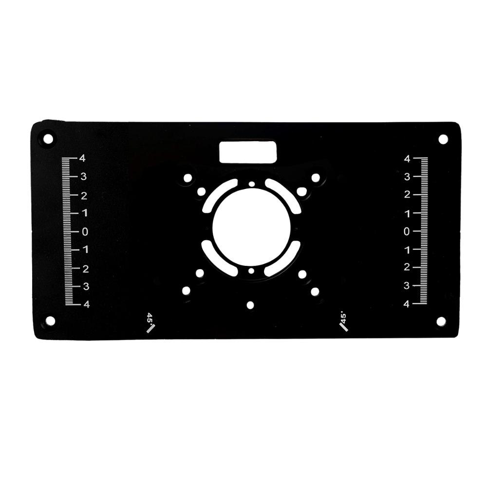 Router Table Insert Plate Woodworking Benches Aluminium Wood Router Trimmer Models Engraving Machine W/ 4 Rings Tools Router Jig