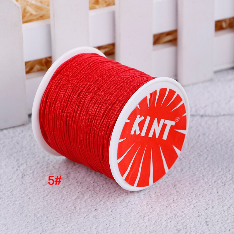 Nylon Cord Chinese knot macrame rattail bracelet braided string DIY Rope Bead Necklace Bracelet Jewelry Making 45m/0.8MM: N5