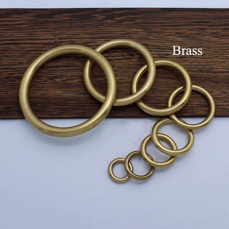 10pcs Brass Ring Cabinet Handle Accessory Case Luggage Accessory Brass Seamless Circle