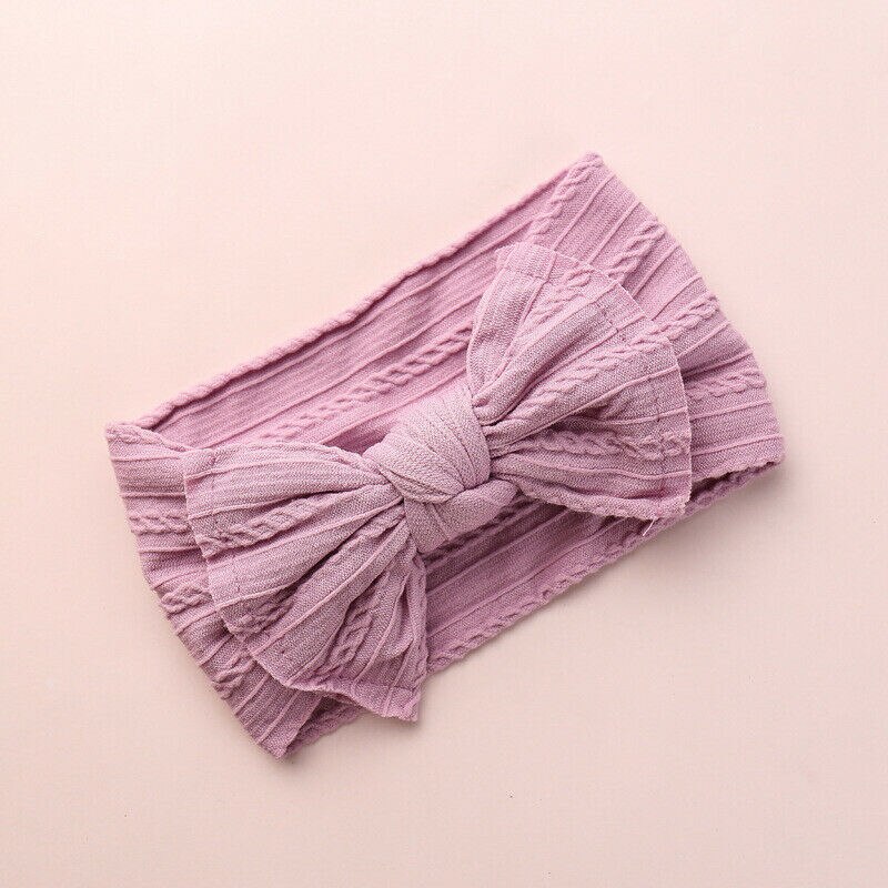 Baby Peuter Kids Meisje Katoen Blend Boog Hoofdband Haarband Hoofddeksels Hoofd Wrap