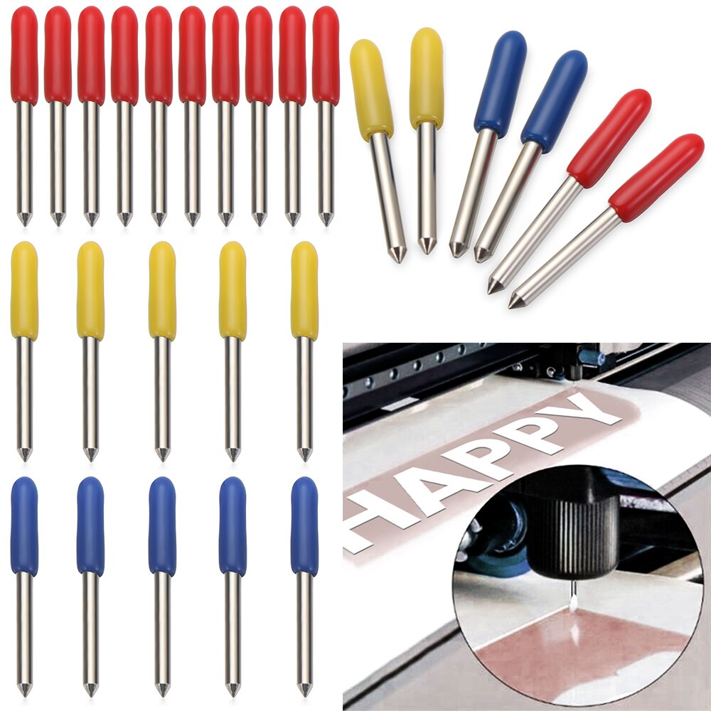 15/20Pcs/Box 30/45/60 Degree Roland Lettering Blade Carbide Plotter Cutter Fabric Vinyl Cutting Maker Machine Milling Bit
