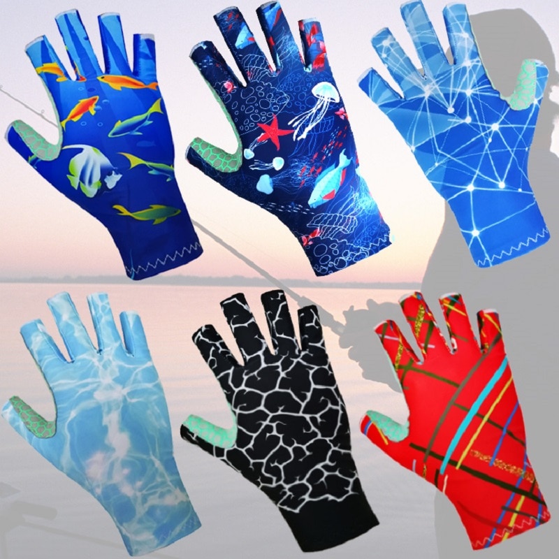 Retter Wärme UV Schutz Angeln Handschuhe UPF50 + Sonne Finger Handschuhe Für Segeln Radfahren Bootfahren Surfen Wandern
