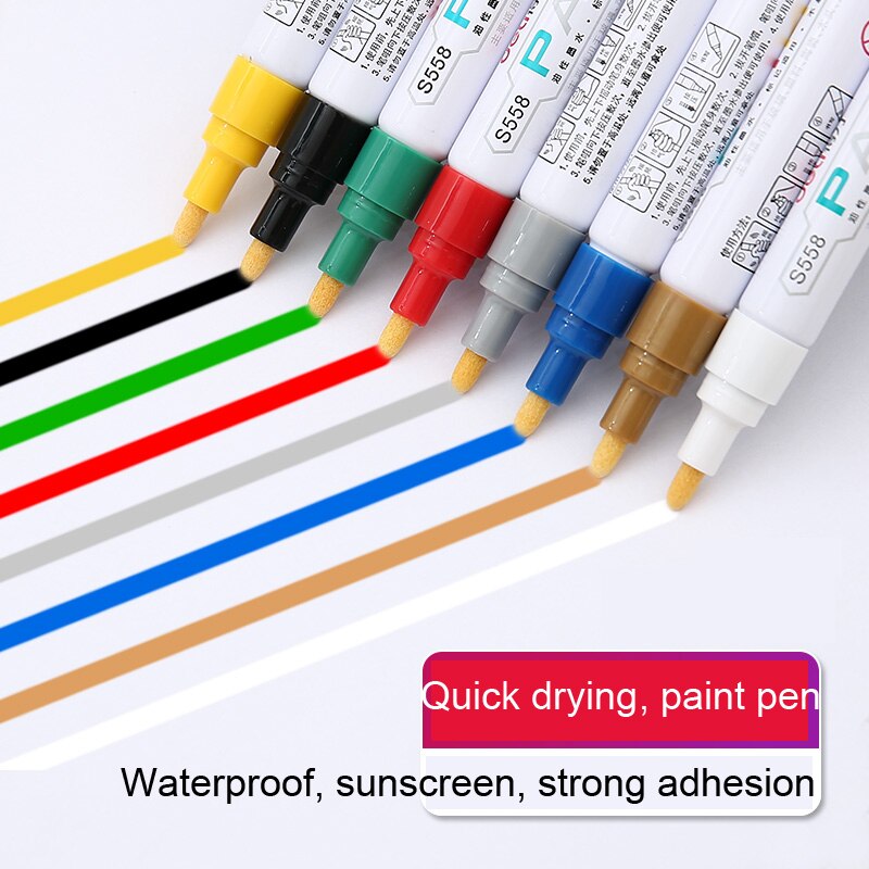 Deli 1 Pcs Permanente Marker Witte Verf Marker Pennen Diverse Kleuren