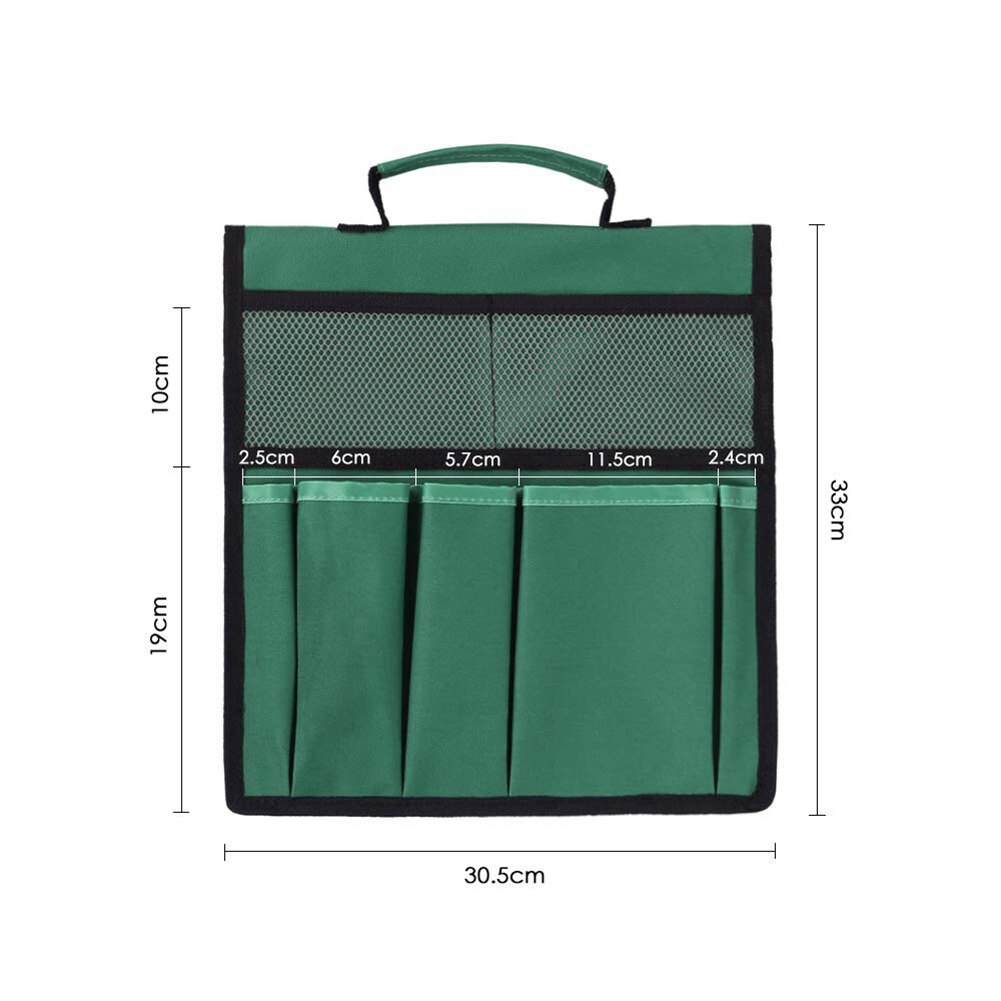 Portable Multi-Pockets Folding Mesh Gardening Tool Storage Bag Handbag Foldable Hardware Organizer Garden Kneeler Tools Bags