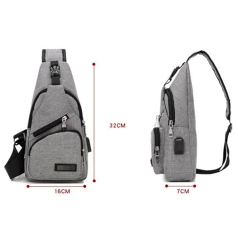 Heren canvas slingpack borst schouder crossbody tas biker satchel heren aktetassen hott uitverkoop