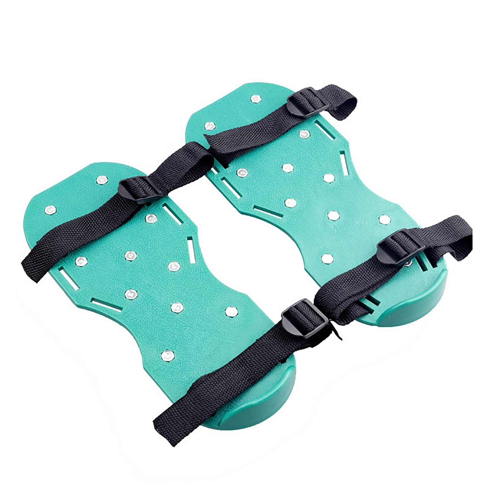 Lawn Aerator Spike Shoes with Heavy Duty Metal Buckles, 4 Adjustable Straps and Sharper Spikes for Effective Soil Aeration