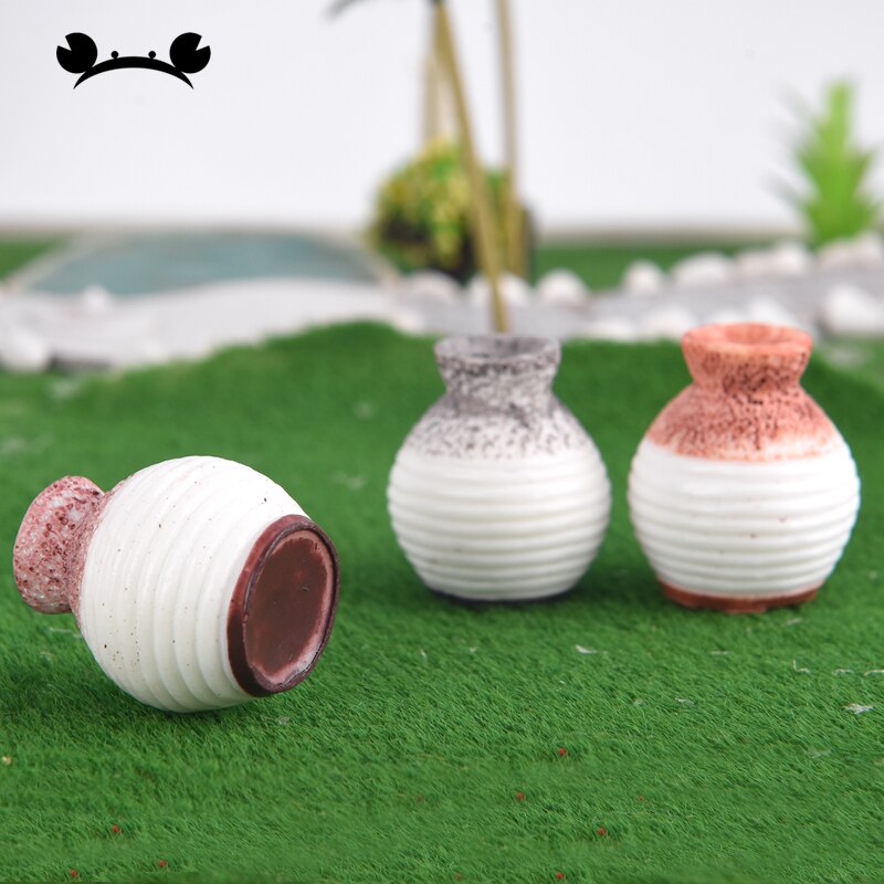 Miniatyrplast modell vaser blomsterbeholder modell dukkehus vase modell tilbehør dekorasjon til husmodeller