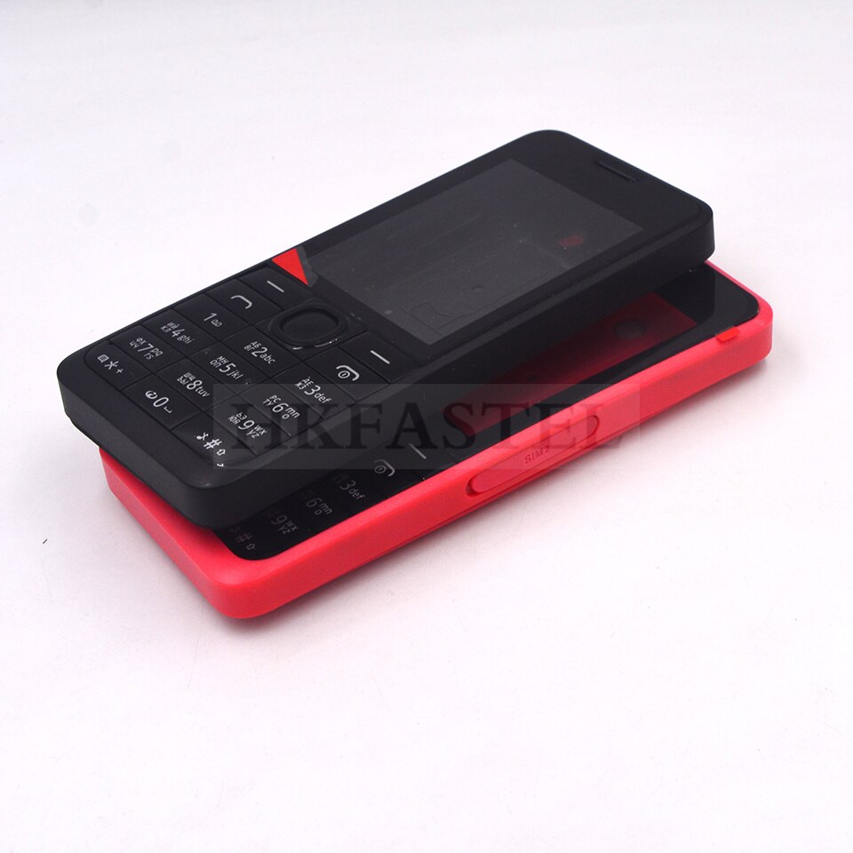 HKFASTEL 301 Housing For Nokia 301 Single Dual SIM Card Mobile Phone Cover Case + English Russian Arabic Keypad + Tool