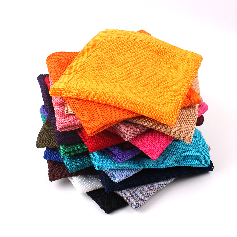 Solide betroffen Einstecktuch Für Männer Anzüge Gestrickte Hanky Herren Taschentücher lässig Anzug Quadratische Taschentuch Handtücher Für Party Schals