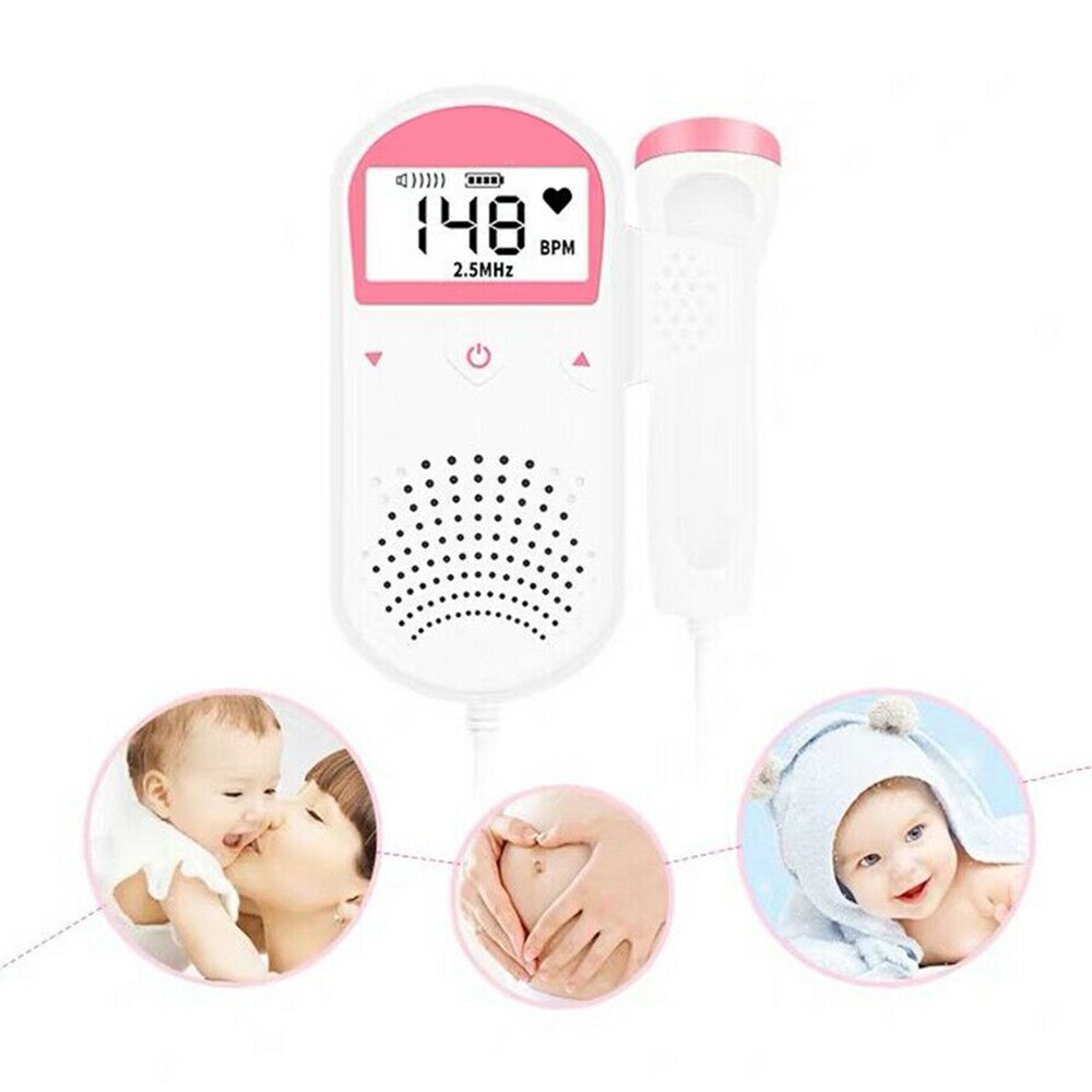 Fhr lcd digital sonde graviditet foster føtal doppler hjertelyd monitor skærm display tester detektor meter monitorer  j75