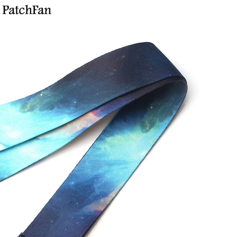 Patchfan Nutural Nebula sterrenhemel sleutelhanger lanyard singels lint neck strap stof para id badge telefoon houders ketting A1161