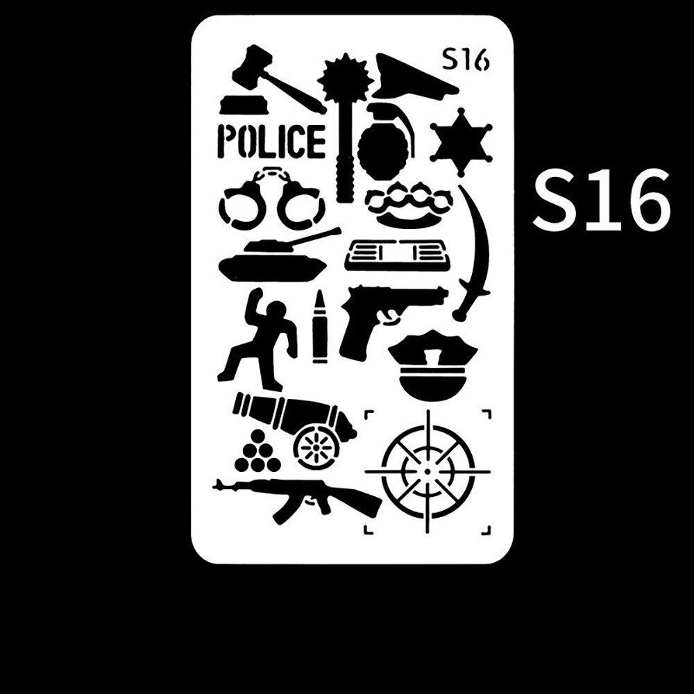 Letter Graphics Painting Stencils Template Lace Ruler DIY Copy Stencils for Painting Album Decorative Template: S16