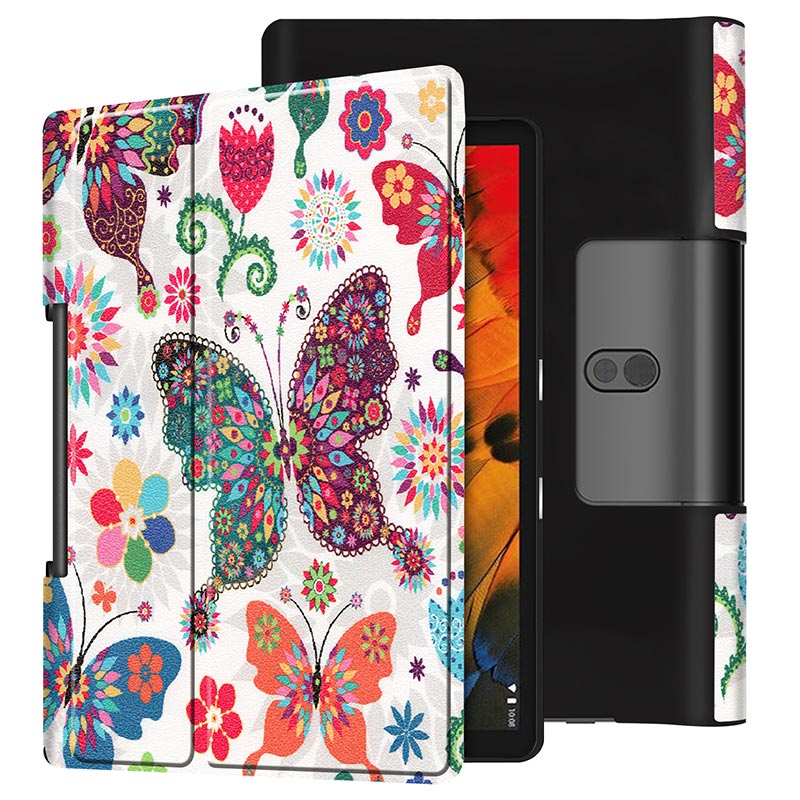 Cover For Lenovo Yoga smart tab 10.1 case YT-X705F Ultra thin PU Leather Stand Flip Case for Lenovo Yoga Tab 5 Case Coque: butterfly