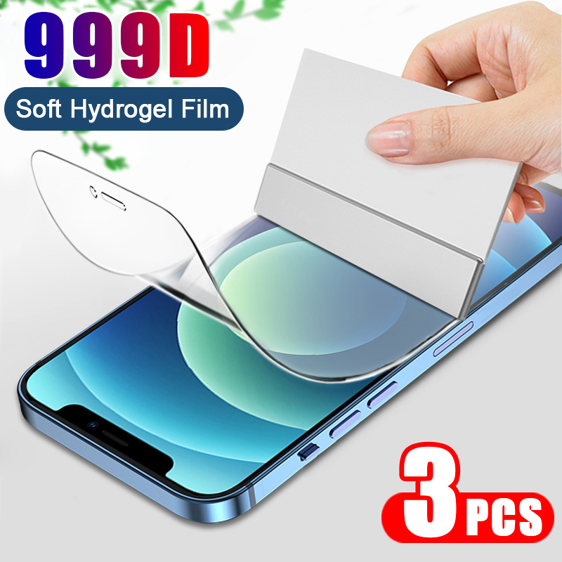 3PCS Full Cover Hydrogel Film auf dem Displayschutzfolie für iPhone 7 8 Plus Displayschutzfolie auf iPhone X XR XS MAX 11 12 13 14 Pro