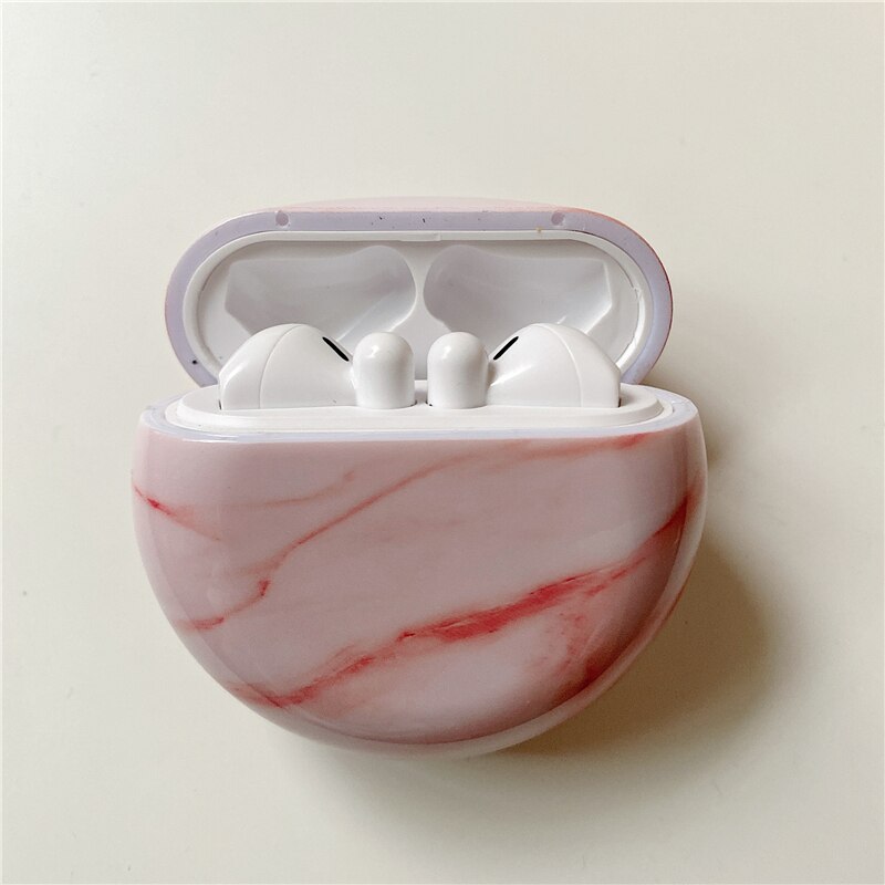 Luxury Marble Wireless Bluetooth Earphone Case For Huawei Freebuds 3 FreeBuds 3 Smooth Hard Shockproof Protective Charging Cover: A10