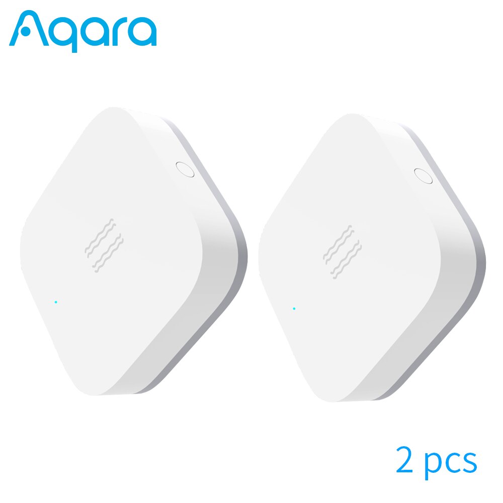 Aqara Smart Vibration Sensor Detection Alarm ZigBee Shock Sensor Aqara Motion Sensor Built In Gyro For Xiaomi Mijia Homekit APP: 2pcs