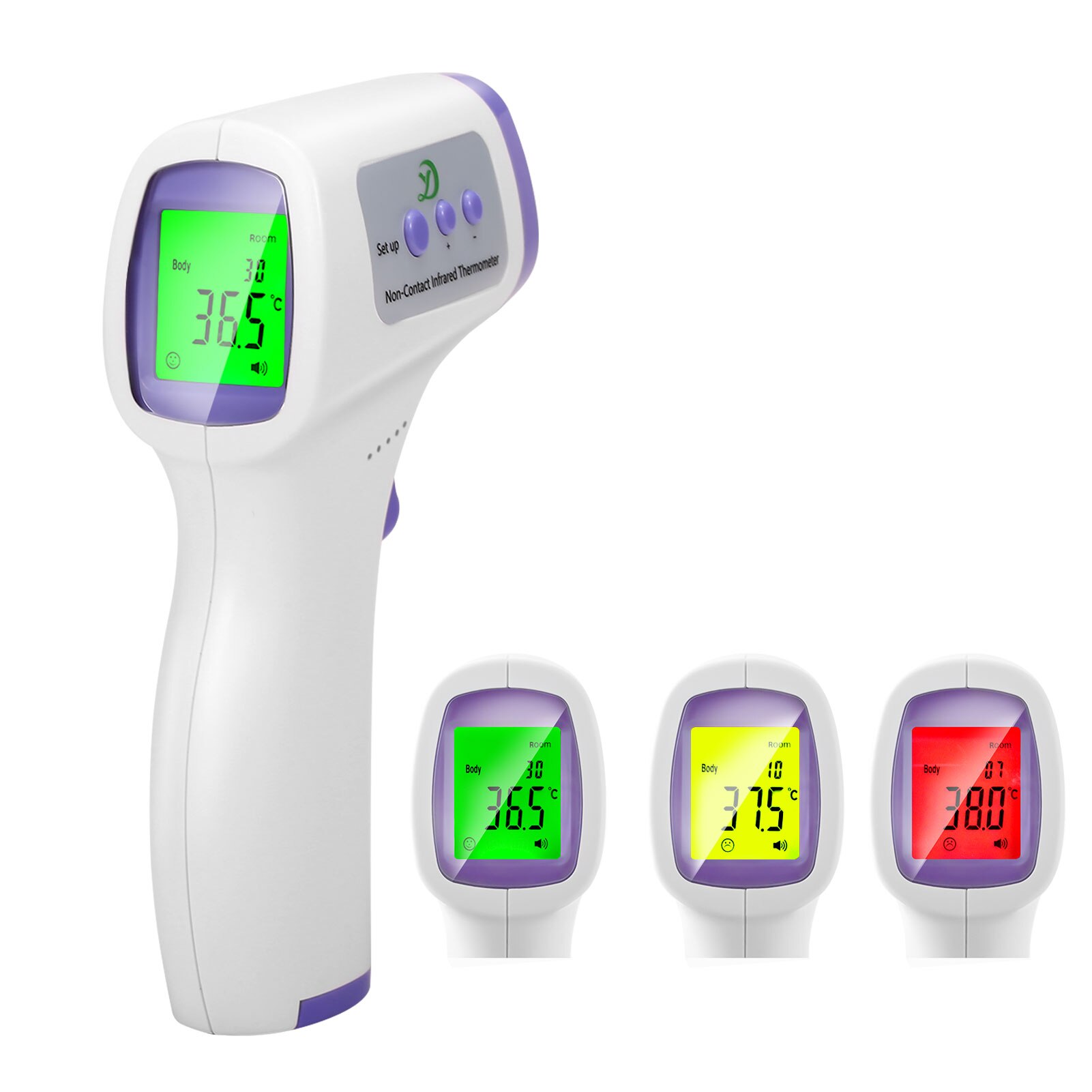 Digital Infrared Thermometer Temperature Gauge Non Contact Temperature Measurement Device ℃ and ℉ Switchable Baby Adults