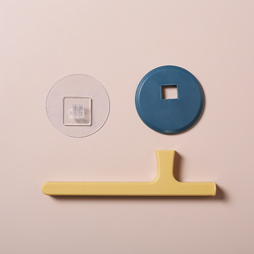 Kitchen towel rack single pole self-adhesive wall rack bathroom towel rack wall brief fasionHanging rod restroom accessories