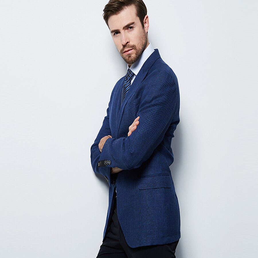 Miesten slim fit puku takki juhlapuku takki bleiseri masculino yhden napin takki hääpuvut miehille
