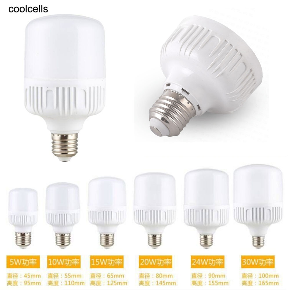 E27 Energiebesparende LED Lamp Licht Lamp 5/10/15/20/30/40W koel Wit Hoge Verkoop
