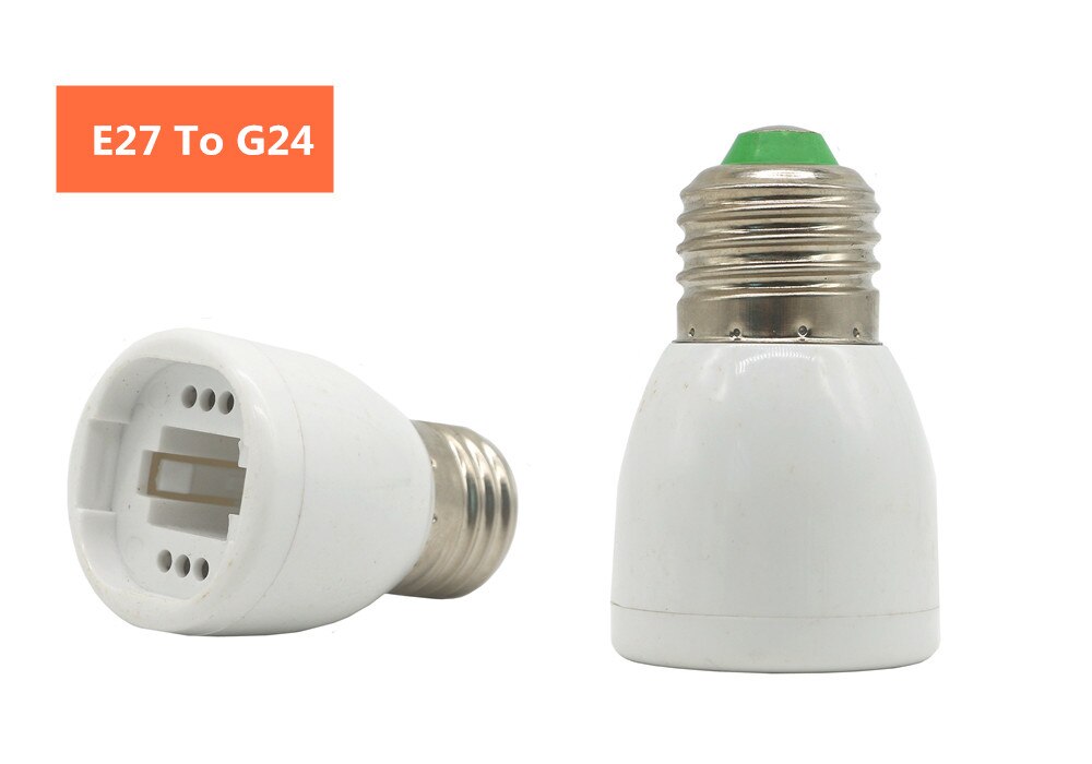 Led Lamp Bulb Base Conversion Holder Converter Socket Adapter E27 to GU10 G9 B22 E14 E12 Fireproof Material For Home &amp;Lighitng: E27 To G24