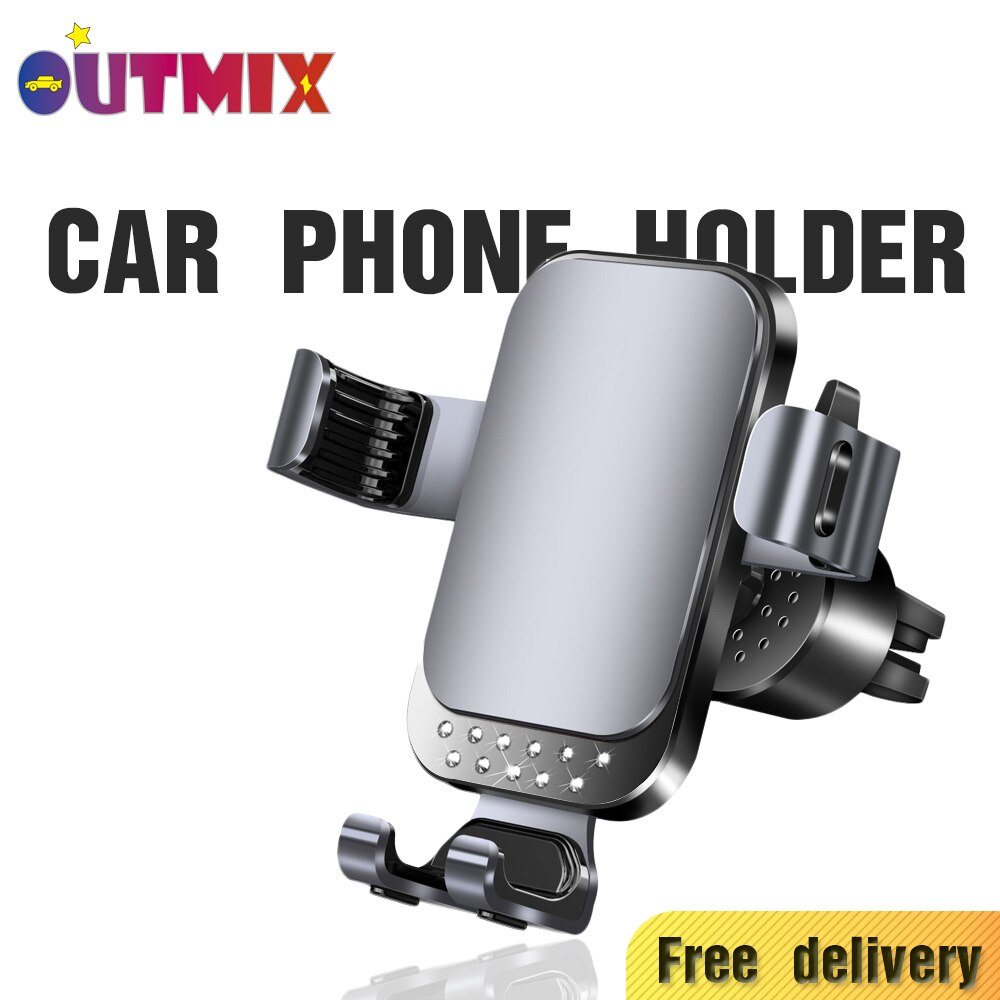 Autotelefoonhouder voor iphone 11, autoluchtroosterhouder, universele mobiele houder voor huawei xiaomi smartphone, zwaartekrachtbeugel